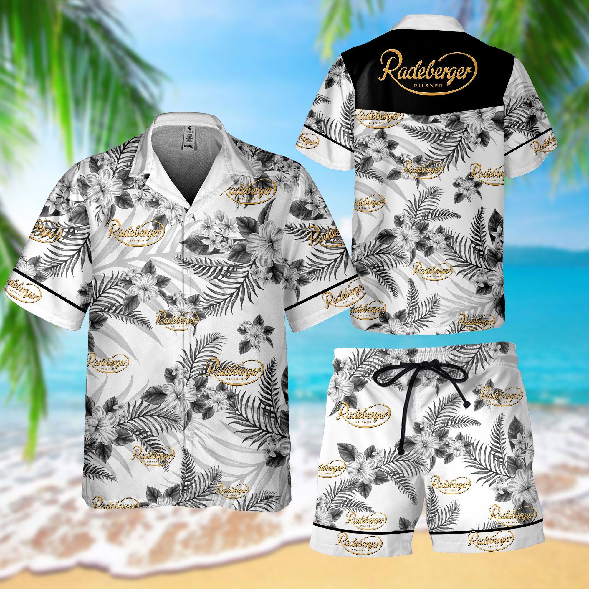 NEW Radeberger Pilsner Group Hawaii Shirt, Shorts