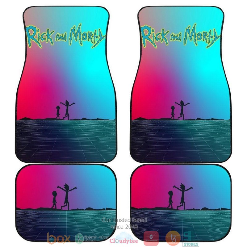 NEW Rick and Morty New Plans Synthwave Car Floor Mats