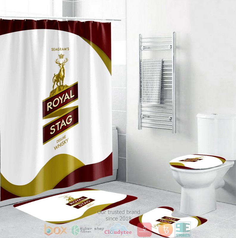 NEW Royal Stag Deluxe Whisky shower curtain sets