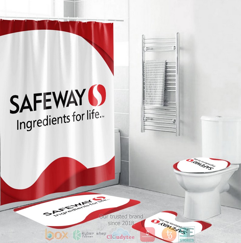 BEST Safeway Ingredients for life Shower curtain bathroom set