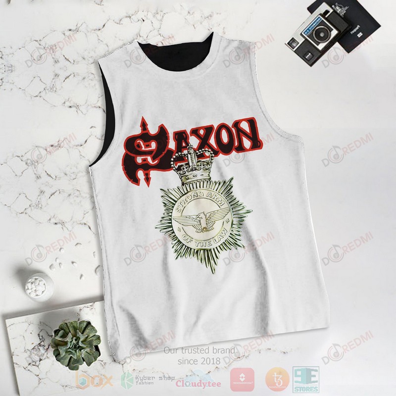 NEW Saxon Strong Arm of the Law Album 3D Tank Top