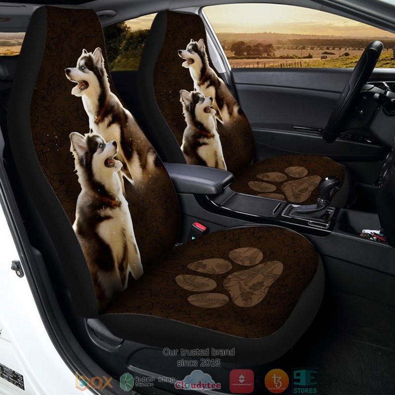 NEW Siberian Husky Puppies Dog Car Seat Covers