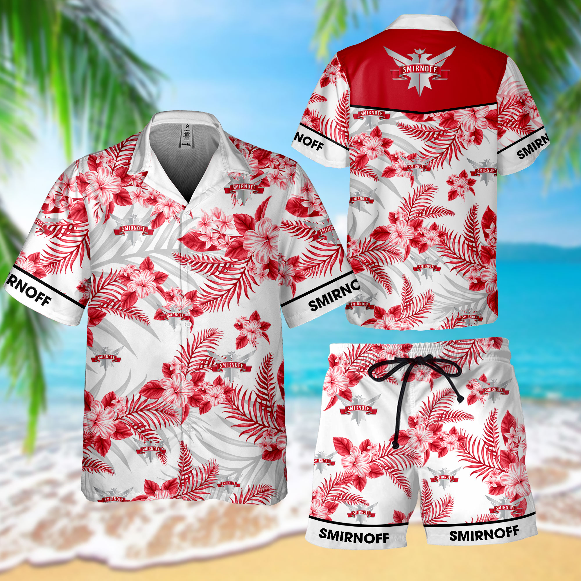 NEW Smirnoff Hawaii Shirt, Shorts