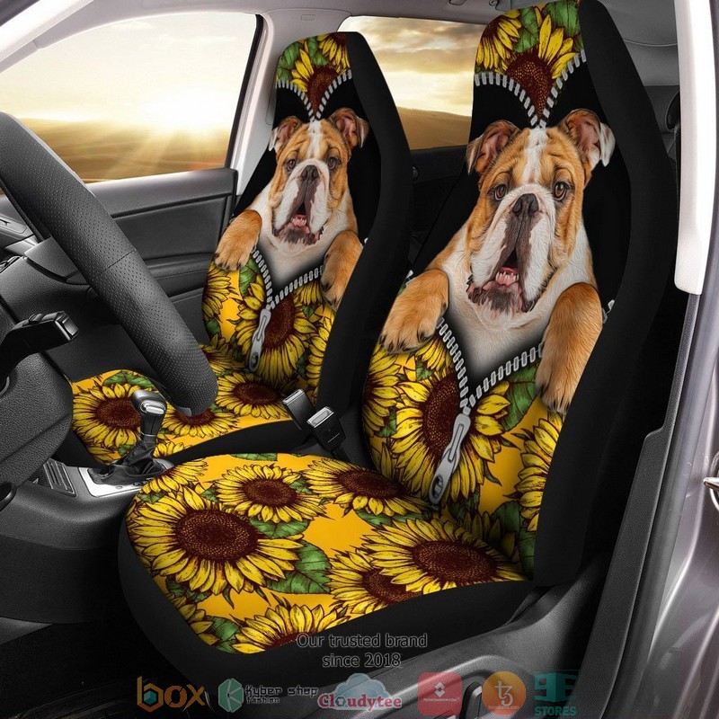 NEW Sunflower Bulldog Car Seat Covers