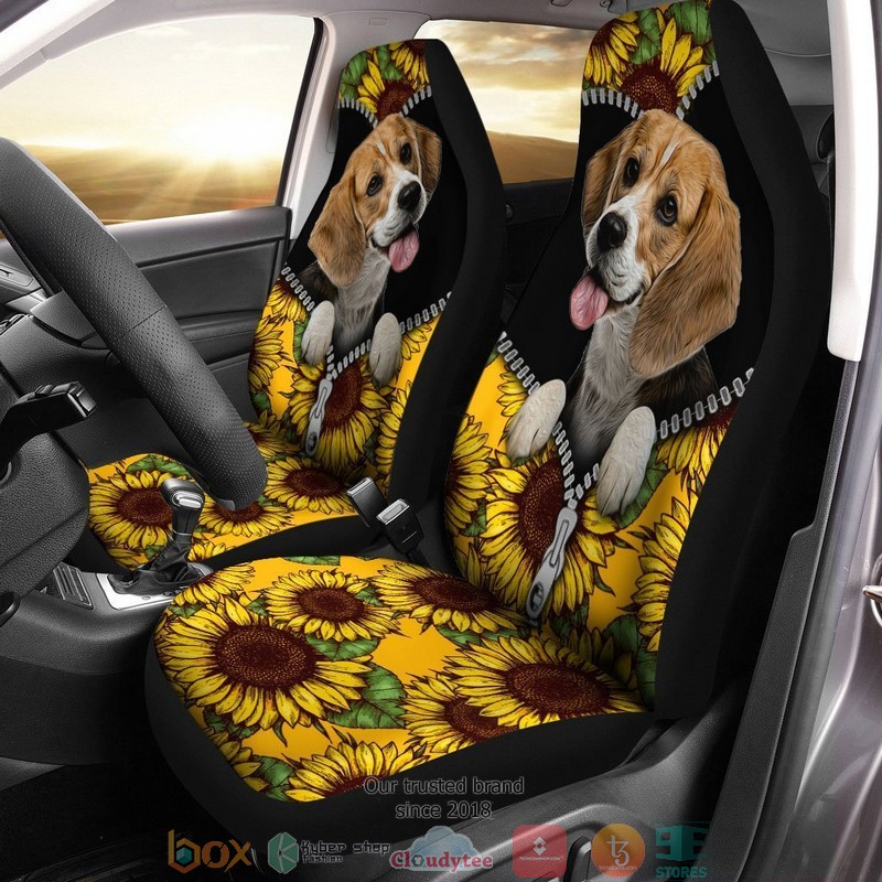 NEW Sunflower Lovely Beagle Car Seat Covers