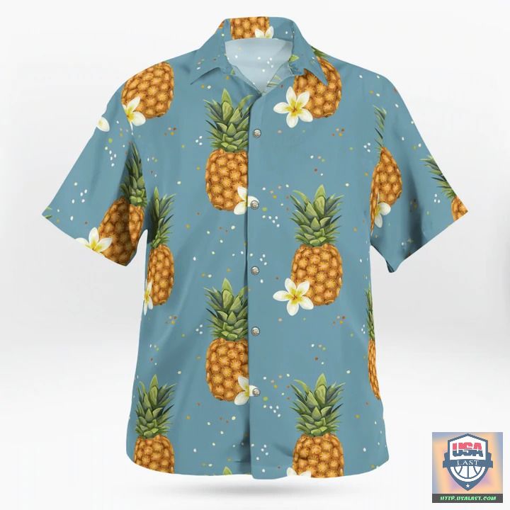 T150622-33xxxPineapples-Hibiscus-Blue-Hawaiian-Shirt-1.jpg