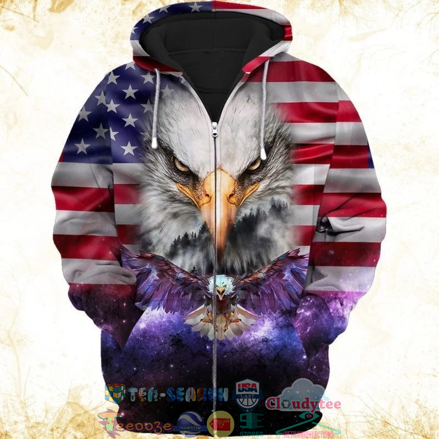 4th Of July Independence Day American Flag Eagle 3D Hoodie
