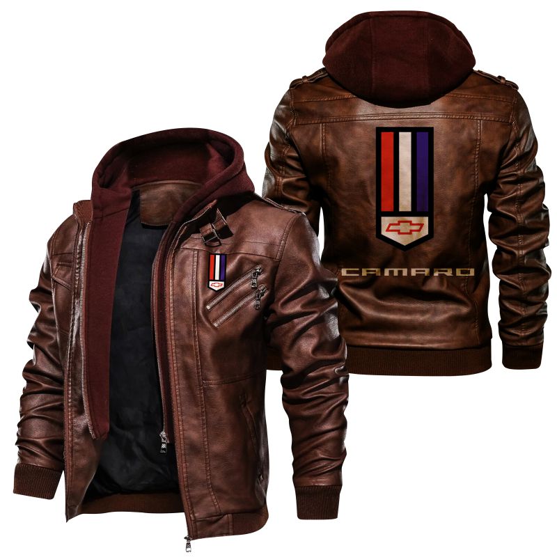 Chevrolet Camaro Logo Leather Jacket