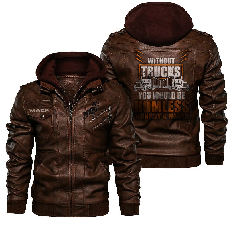 Mack Without trucks You would be Homeless Hungry & Naked Leather Jacket