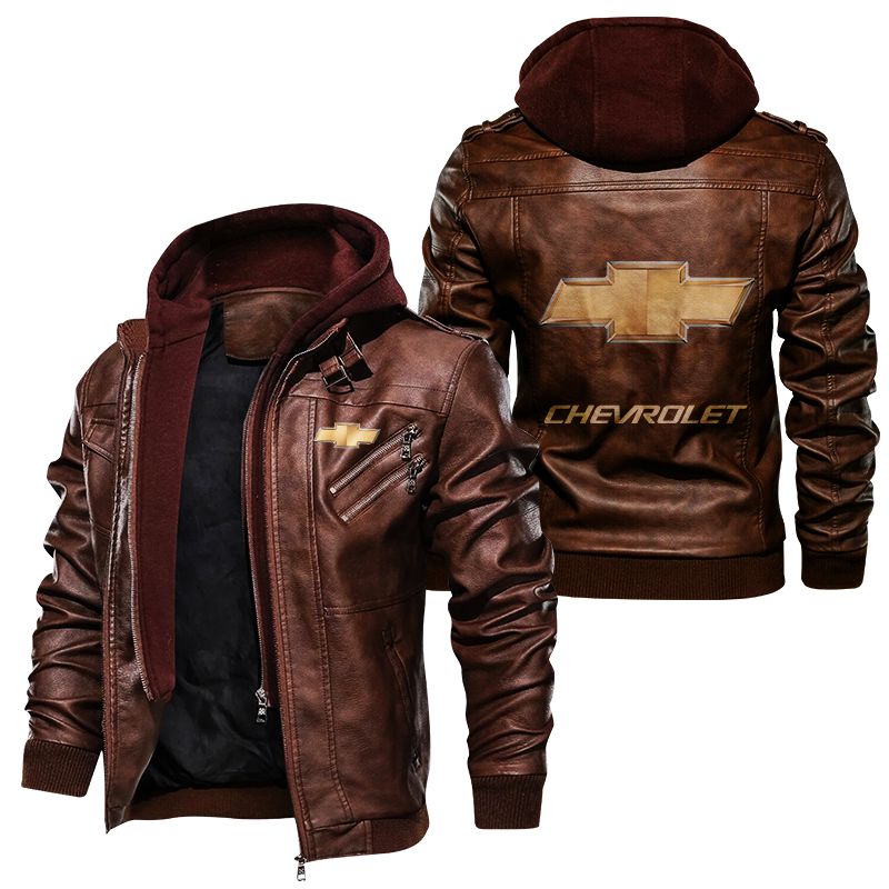 Chevrolet company logo Leather Jacket