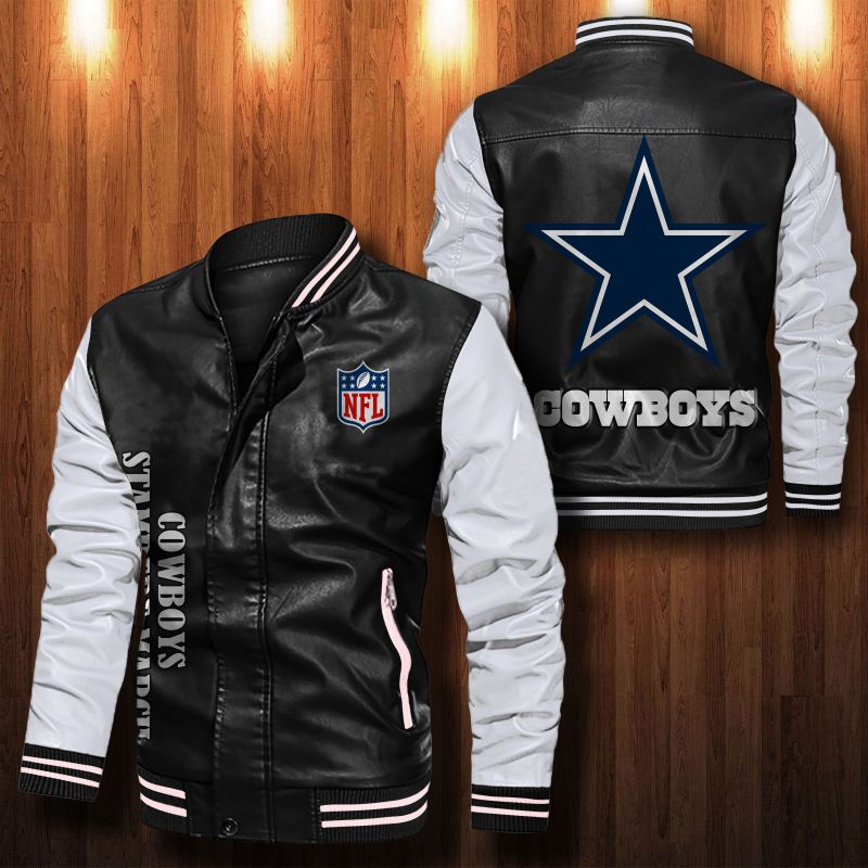 Dallas Cowboys Bomber Leather Jacket