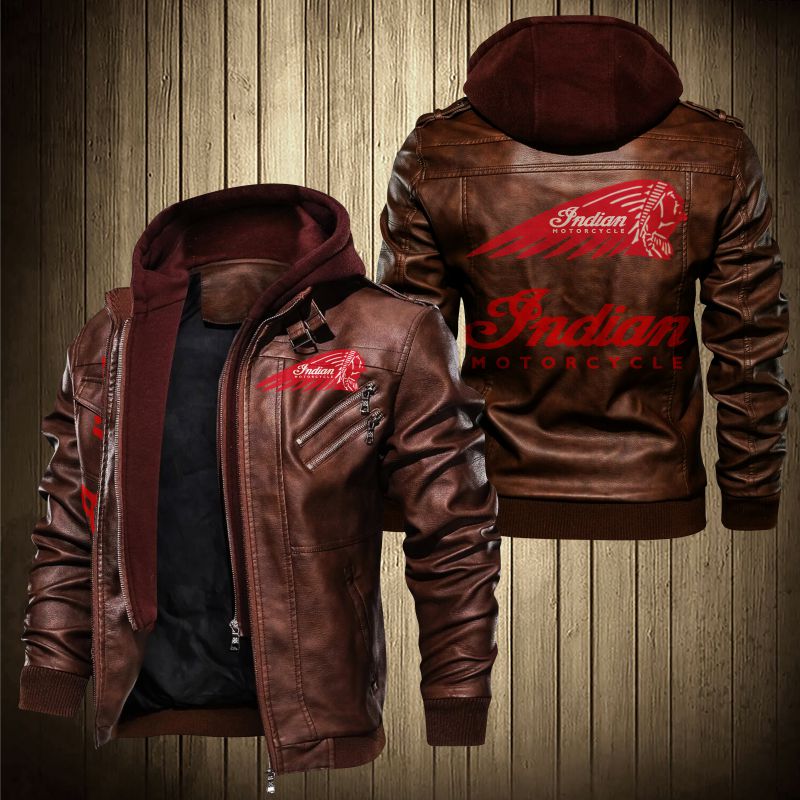 Indian Motorcycle logo Leather Jacket