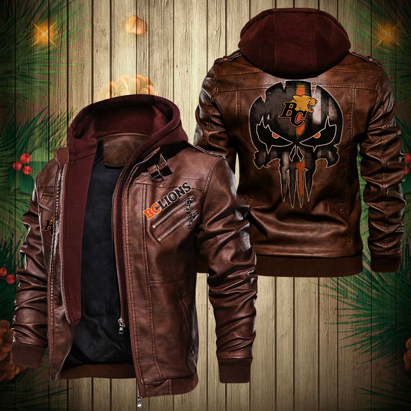 BC Lions CFL Leather Jacket