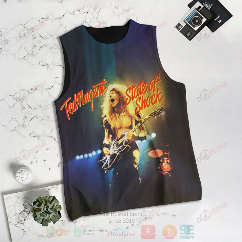 NEW Ted Nugent State of Shock Album 3D Tank Top