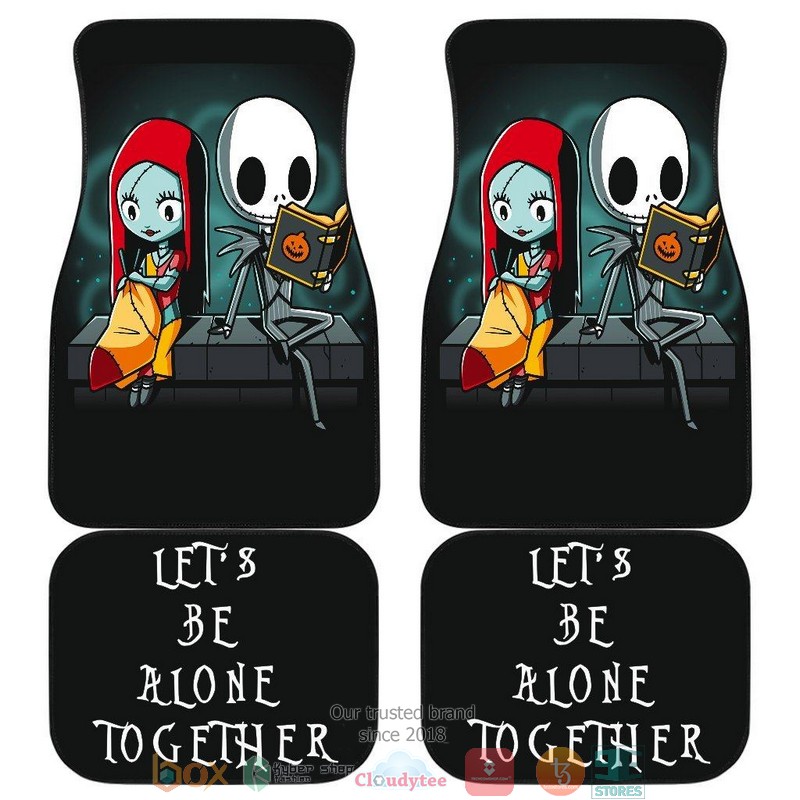 NEW The Nightmare Before Christmas Alone Together Jack Sally Car Floor Mats