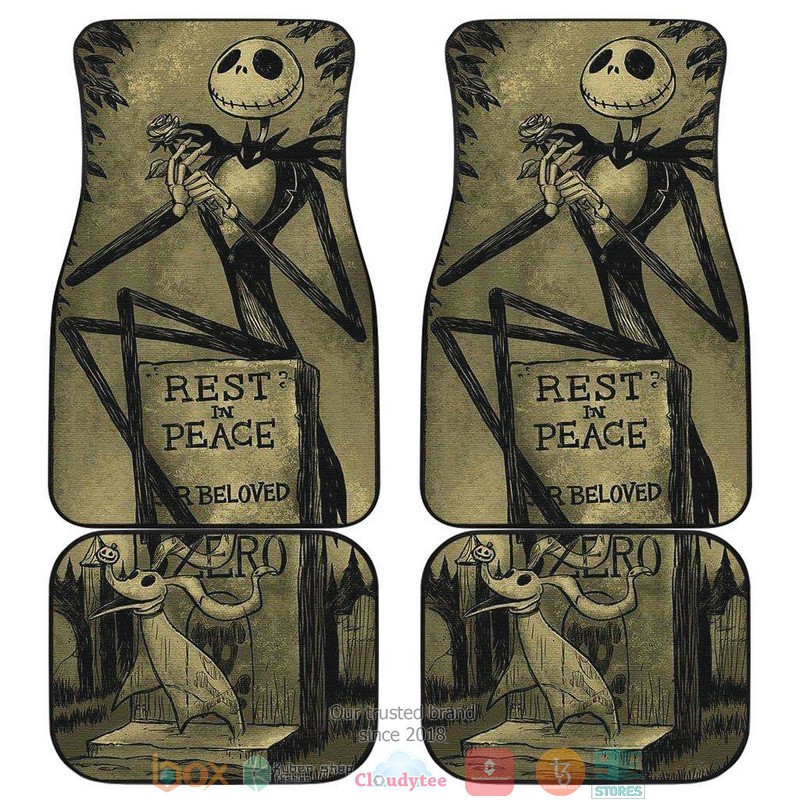 NEW The Nightmare Before Christmas Zero Rest In Peace Car Floor Mats
