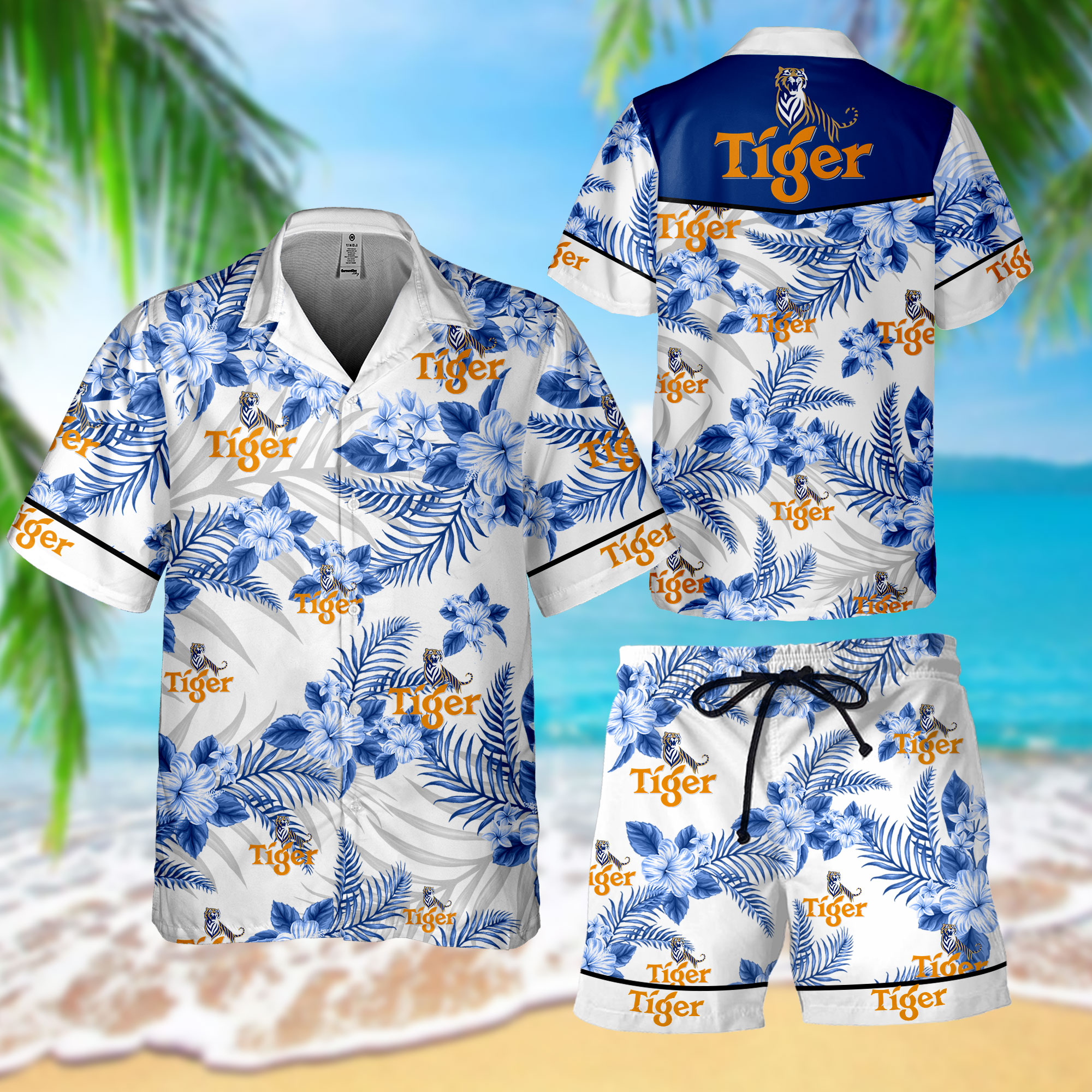 NEW Tiger Hawaii Shirt, Shorts