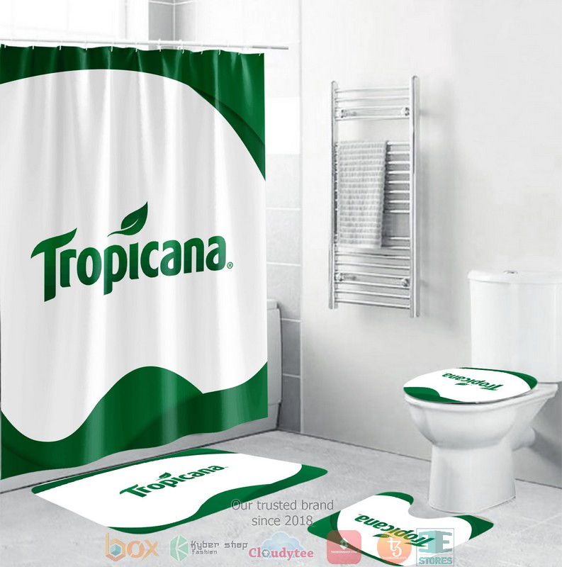BEST Tropicana Shower curtain bathroom set