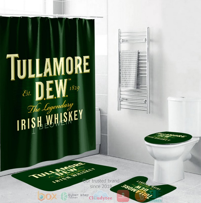 NEW Tullamore Dew Irish Whiskey shower curtain sets