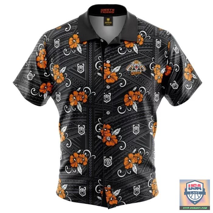 New Launch Wests Tigers NRL Hawaiian Shirt