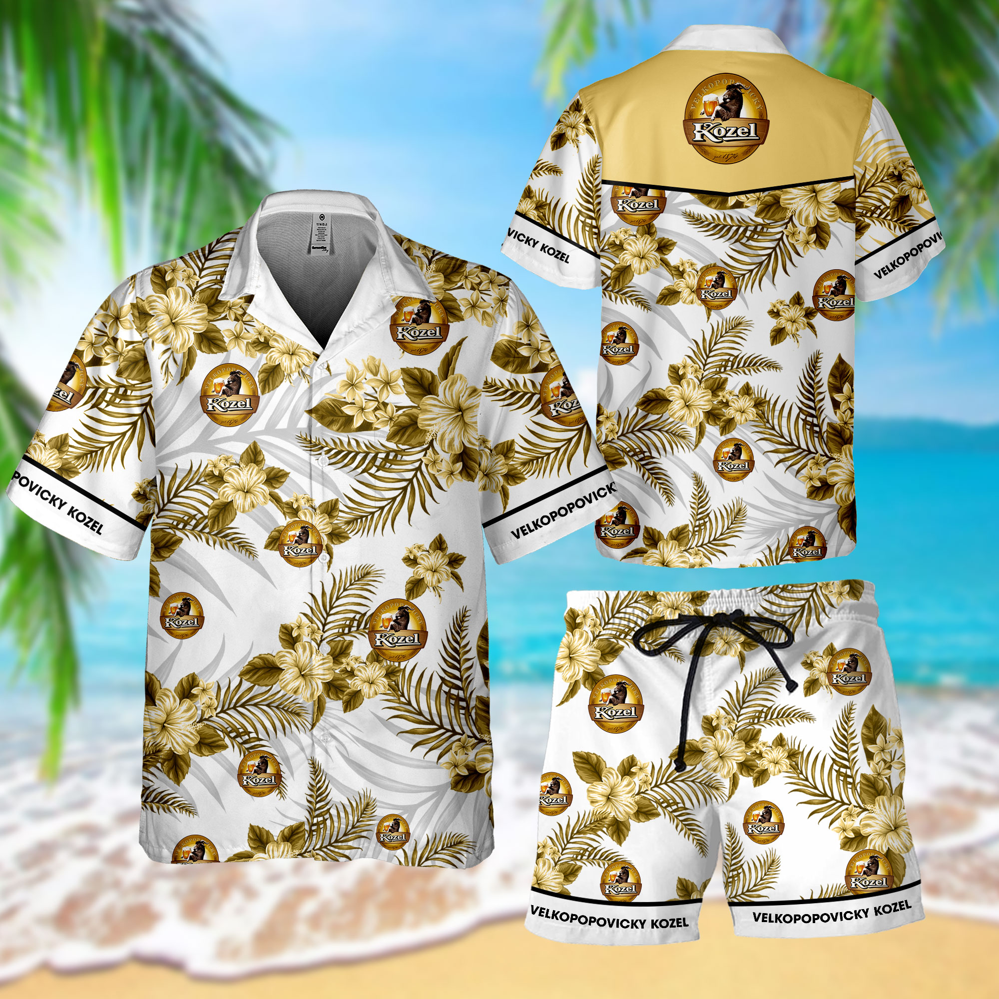 NEW Velkopopovicky Kozel Hawaii Shirt, Shorts