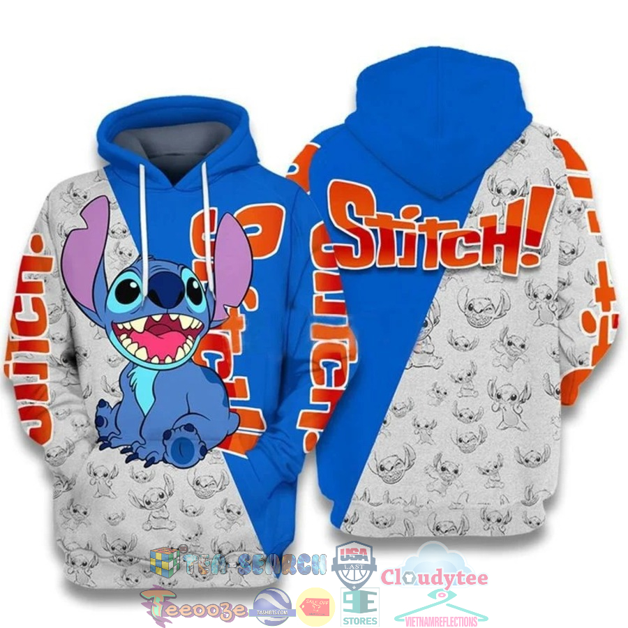 Stitch Smiley Face 3D Hoodie