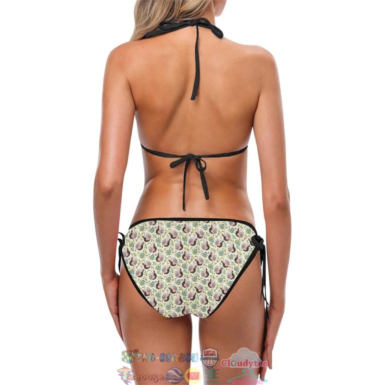 Rooster Print Design Two Piece Bikini Set Swimsuit Beach