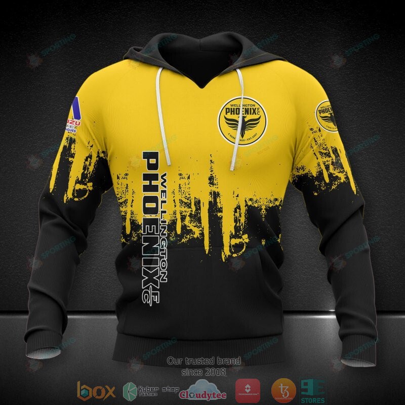 BEST Wellington Phoenix FC yellow black 3D hoodie, shirt