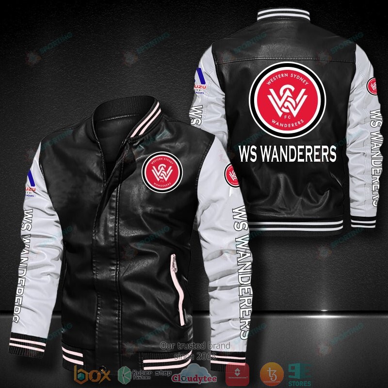 BEST Western Sydney Wanderers FC Leather Bomber Jacket
