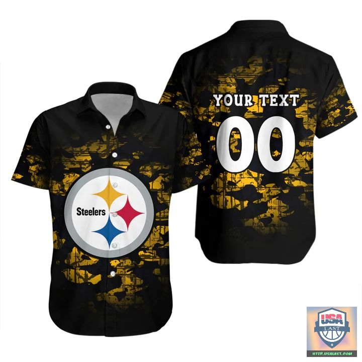 Pittsburgh Steelers Camouflage Vintage Hawaiian Shirt