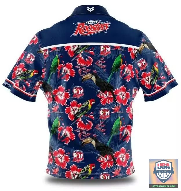 Good Idea NRL Sydney Roosters Hibiscus Hawaiian Shirt
