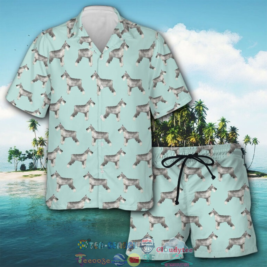 Miniature Schnauzer Cute Art Hawaiian Shirt And Shorts
