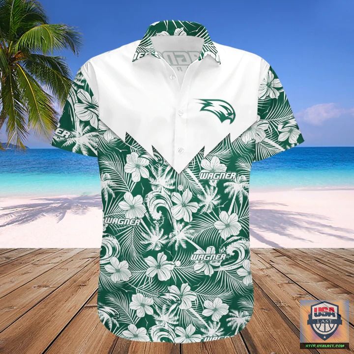 Big Sale Wagner Seahawks NCAA Tropical Seamless Hawaiian Shirt