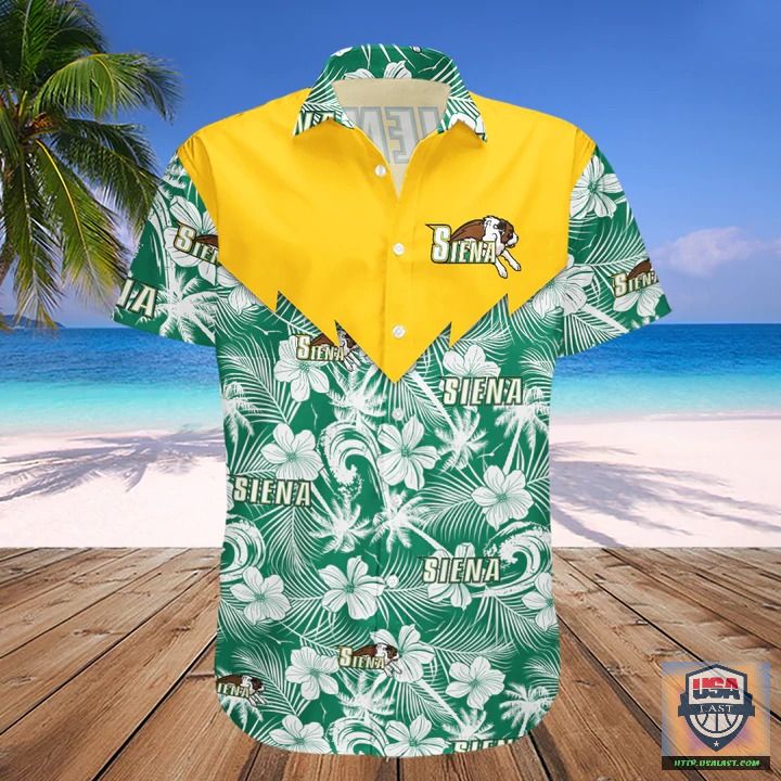 Top Rate Siena Saints NCAA Tropical Seamless Hawaiian Shirt