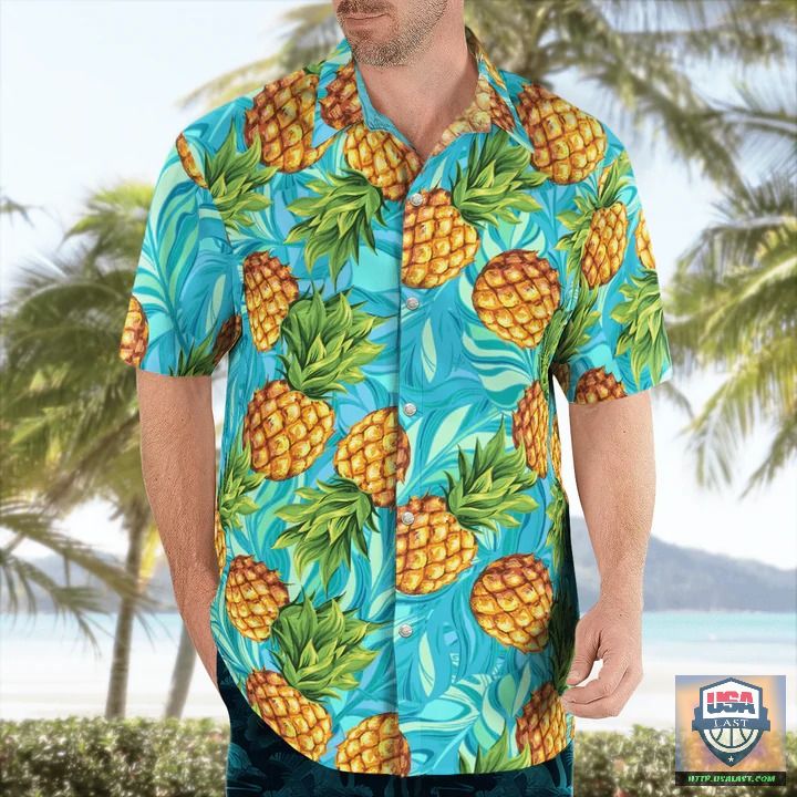 Best Pineapple Blue Hawaiian Shirt