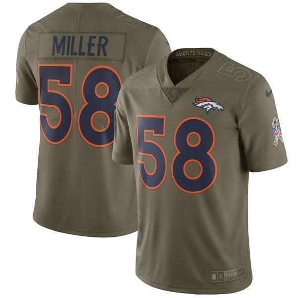 Von Miller Denver Broncos Salute To Service Limited Olive Football Jersey