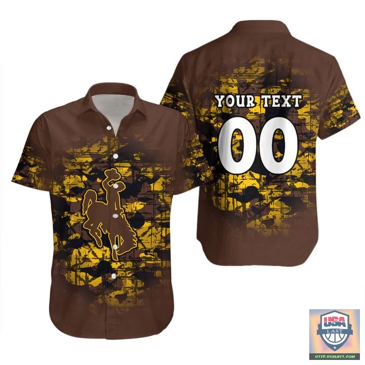 Wyoming Cowboys Camouflage Vintage Hawaiian Shirt