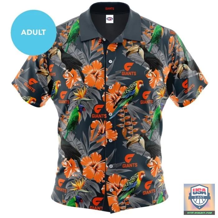 Low Price GWS Giants AFL Parrot Hawaiian Shirt