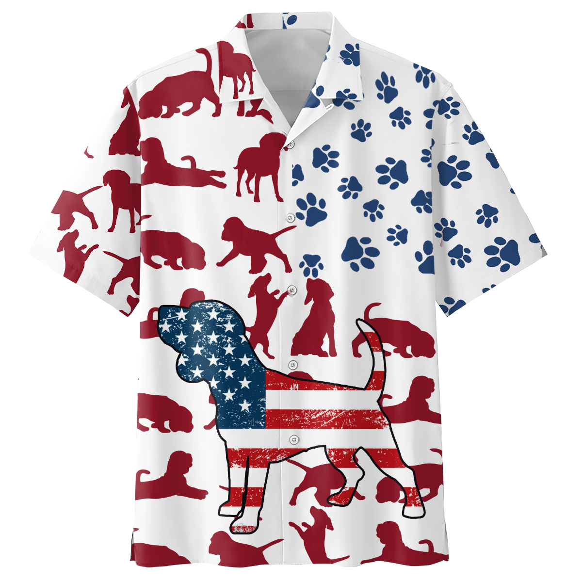 NEW Beagles Dog dog American Flag Hawaii Shirt