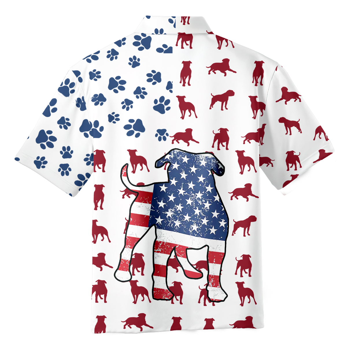 NEW Bulldogs Dog dog American Flag Hawaii Shirt