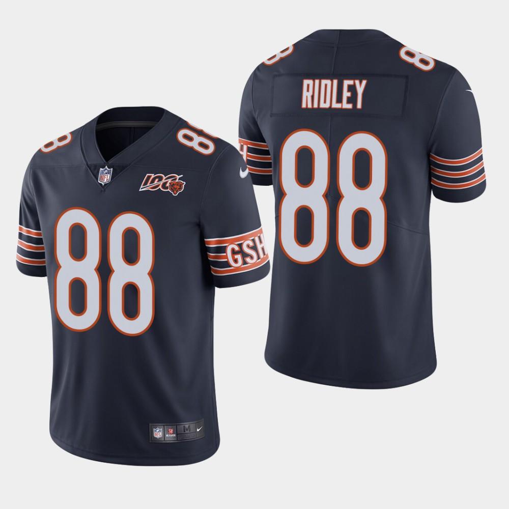 NEW Riley Ridley Chicago Bears 100th Season Navy Football Jersey