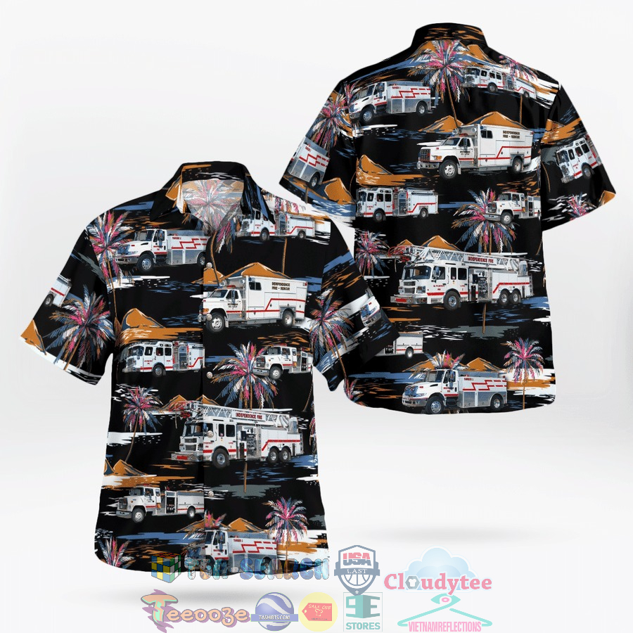 4th Of July City Of Independence Day Fire Department Hawaiian Shirt