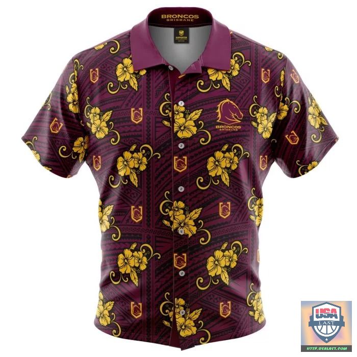 Cheap Brisbane Broncos NRL Hawaiian Shirt