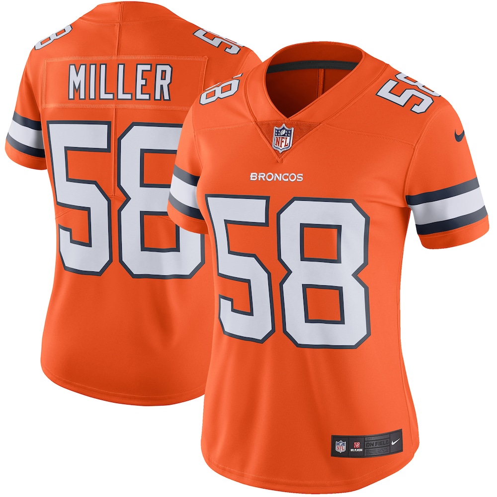 Denver Broncos Von Miller Orange Color Rush Limited Football Jersey