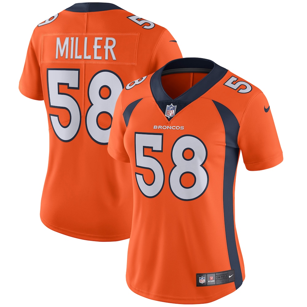 Denver Broncos Von Miller Orange Vapor Untouchable Limited Player Football Jersey