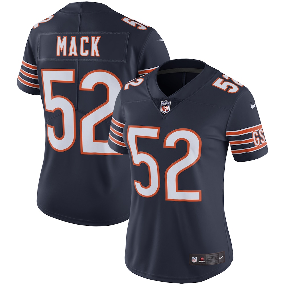 NEW Women’s Chicago Bears Khalil Mack Navy Vapor Limited Player Football Jersey