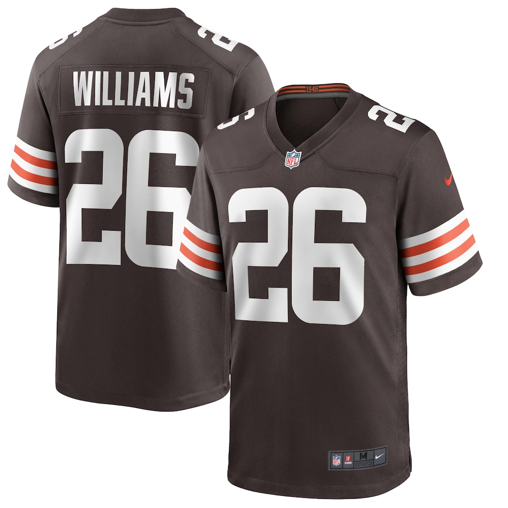 Cleveland Browns Greedy Williams Brown Game Player Football Jersey