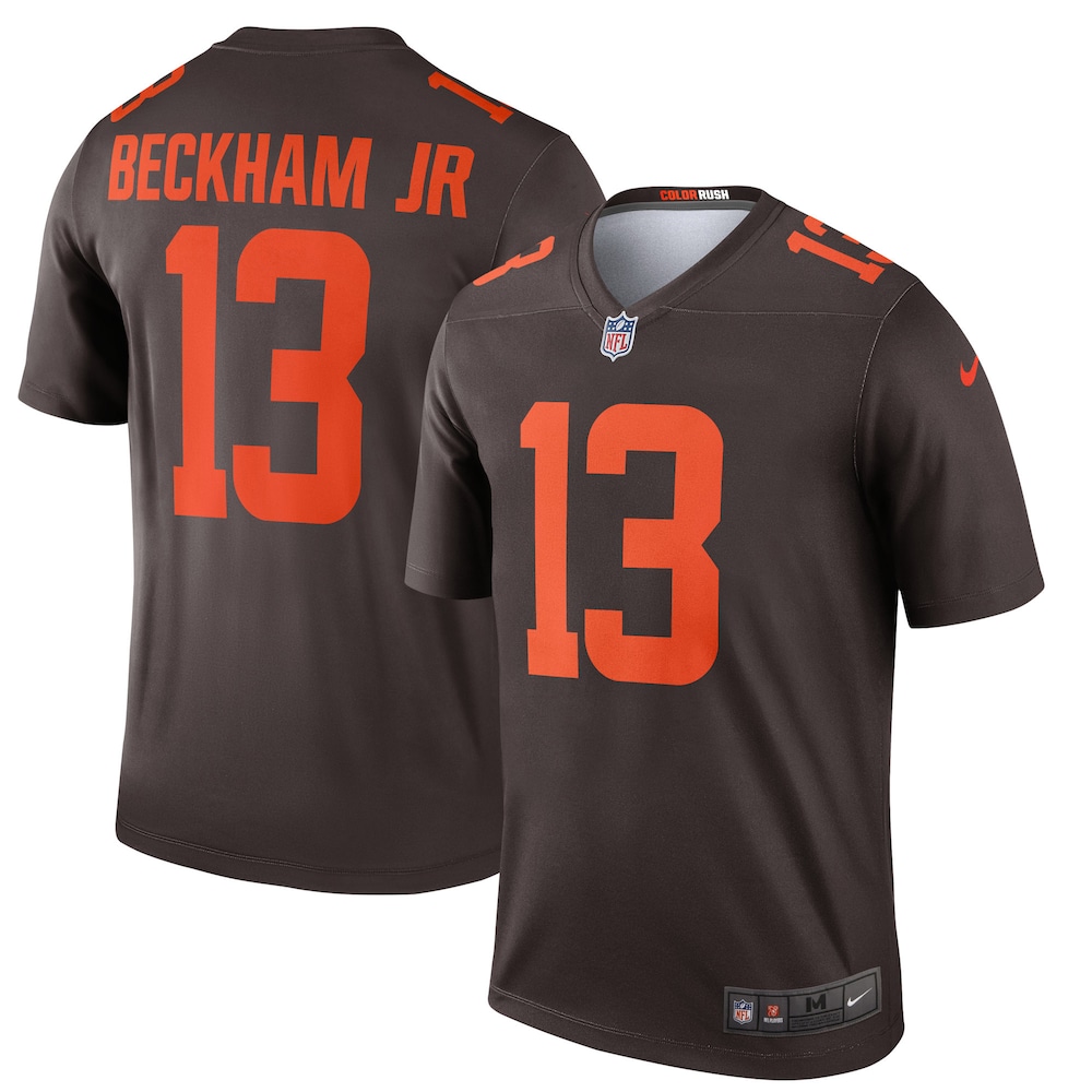 Cleveland Browns 13 Odell Beckham Jr. Brown Football Jersey