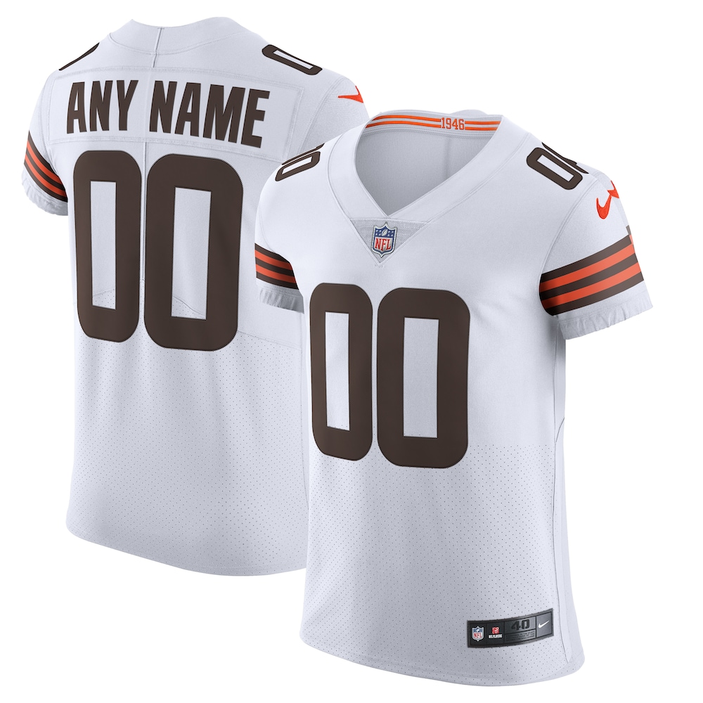 Personalized Cleveland Browns White Vapor Elite Custom Football Jersey