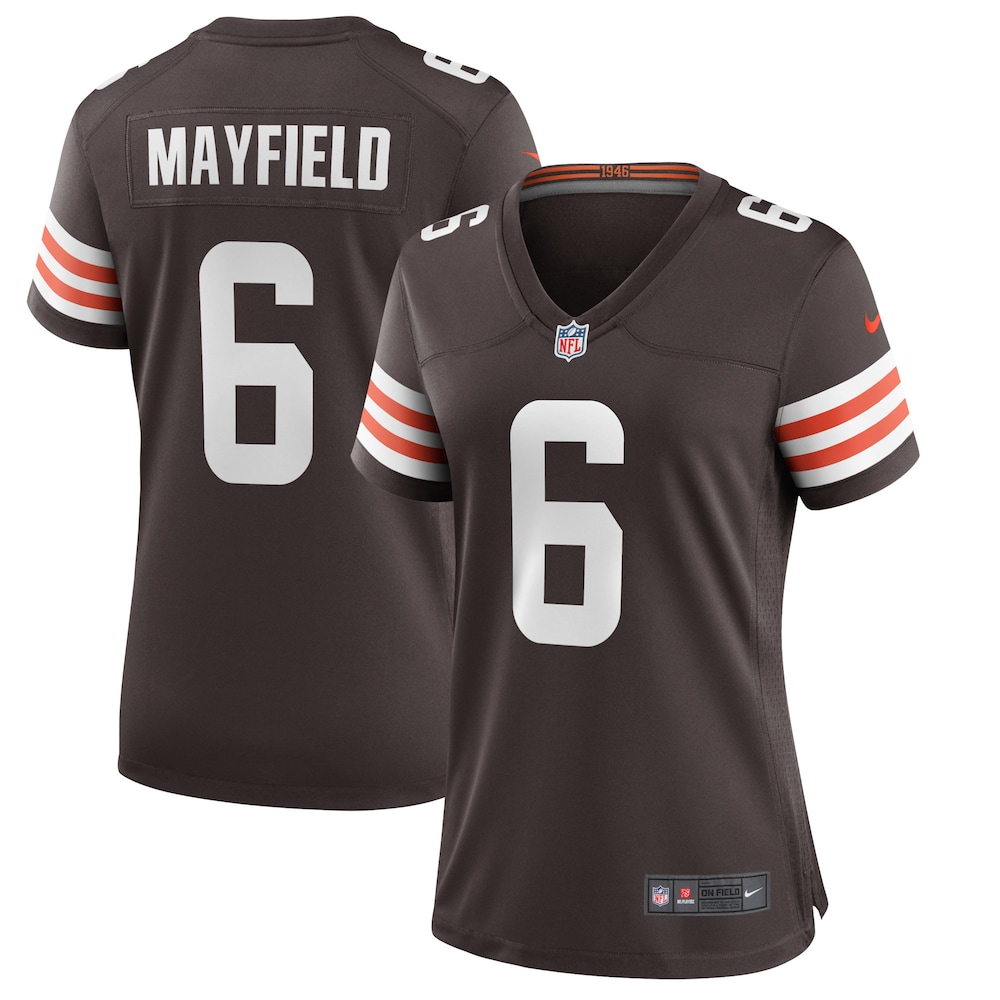 Cleveland Browns 6 Baker Mayfield Brown Game Player Football Jersey